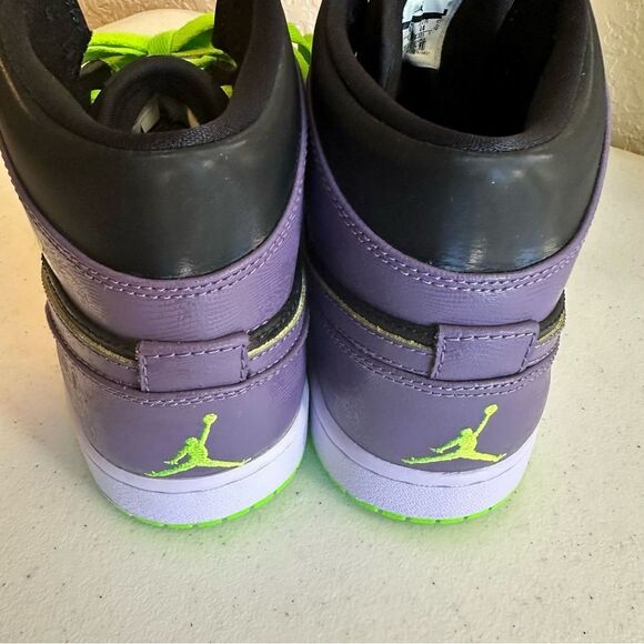 Nike Air Jordan 1 Retro Joker PURPLE and GREEN Size‎ 10 Night Vision 2012 - Picture 11 of 15